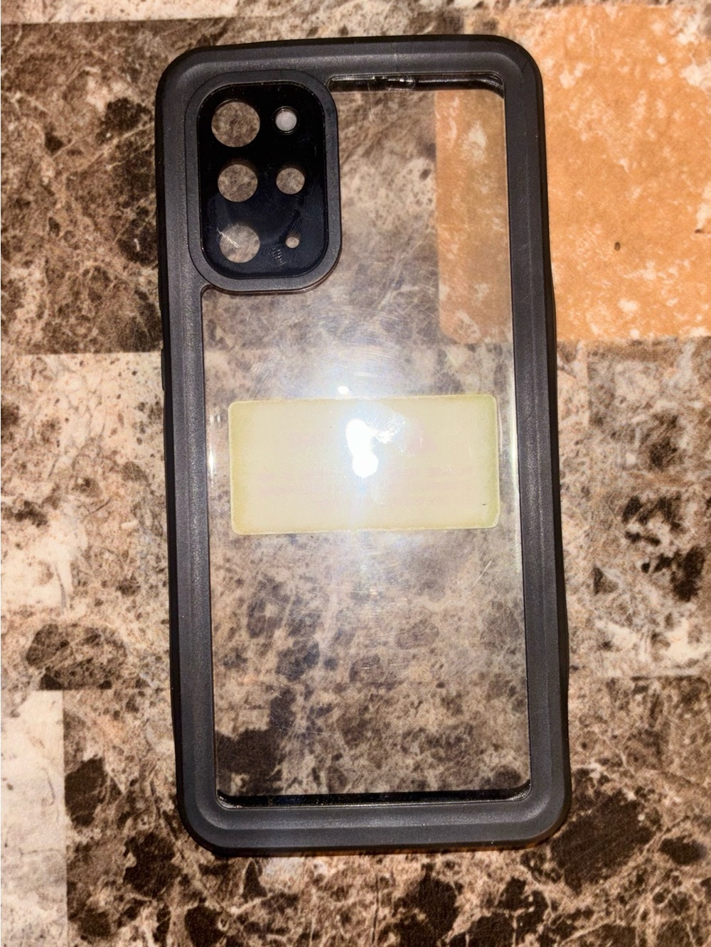 Clear Black Bumper Protective Waterproof Phone Case S20 Plus.